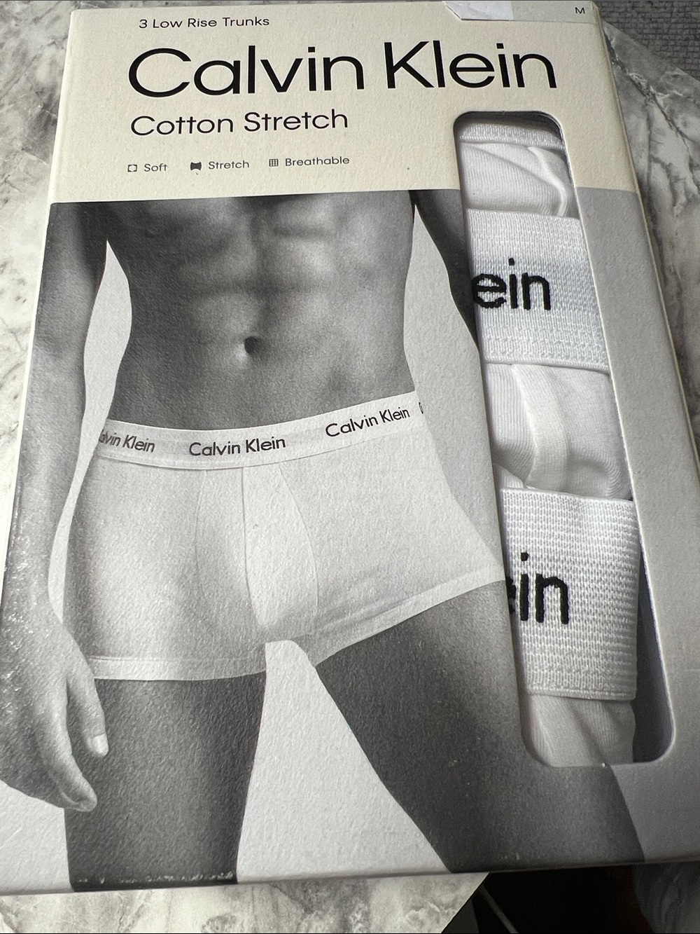 Calvin Klein cotton stretch low rise trunks size Medium NIB